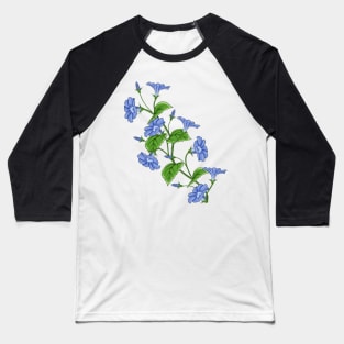 Morning Glory Flowers Baseball T-Shirt